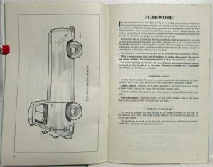 1964 BMC J4M10 Drivers Handbook Owners Manual