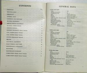 1960 Bedford CAS and CAL Models 10-12 & 15 CWT Instruction Book Owners Manual
