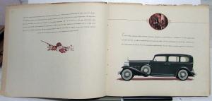 1932 Cadillac La Salle V-8 Color Prestige Dealer Sales Brochure Catalog Original