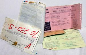 1970 AMC Javelin Window Sticker Bill Of Lading Build Order Registration Original