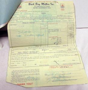 1970 AMC Javelin Window Sticker Bill Of Lading Build Order Registration Original