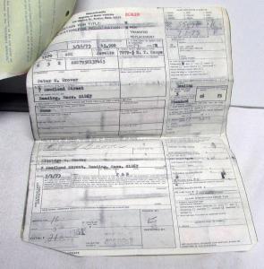 1970 AMC Javelin Window Sticker Bill Of Lading Build Order Registration Original