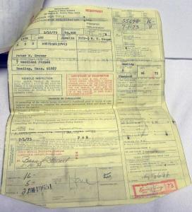 1970 AMC Javelin Window Sticker Bill Of Lading Build Order Registration Original