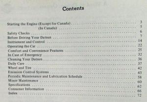 1974 Datsun Model B210 Series Owners Manual