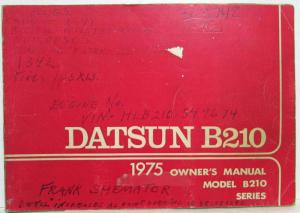 1975 Datsun Model B210 Series Owners Manual