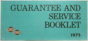 1975 Datsun Guarantee and Service Booklet