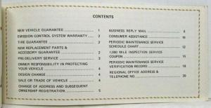 1975 Datsun Guarantee and Service Booklet