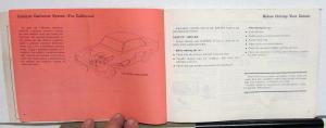 1976 Datsun Model B210 Series Owners Manual Care & Op Instructions
