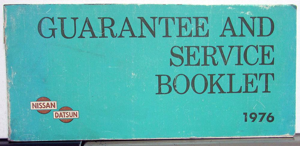 1976 Datsun Guarantee and Service Booklet