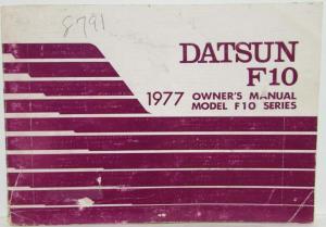 1977 Datsun Model F10 Series Owners Manual