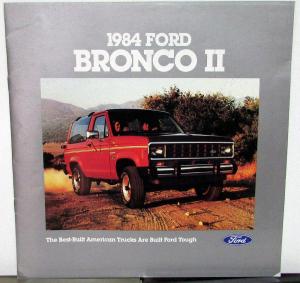 1984 Ford Bronco II XLS Truck Color Sales Brochure Original Oversized