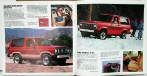 1984 Ford Bronco II XLS Truck Color Sales Brochure Original Oversized