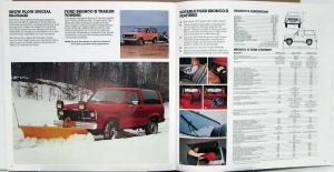 1984 Ford Bronco II XLS Truck Color Sales Brochure Original Oversized