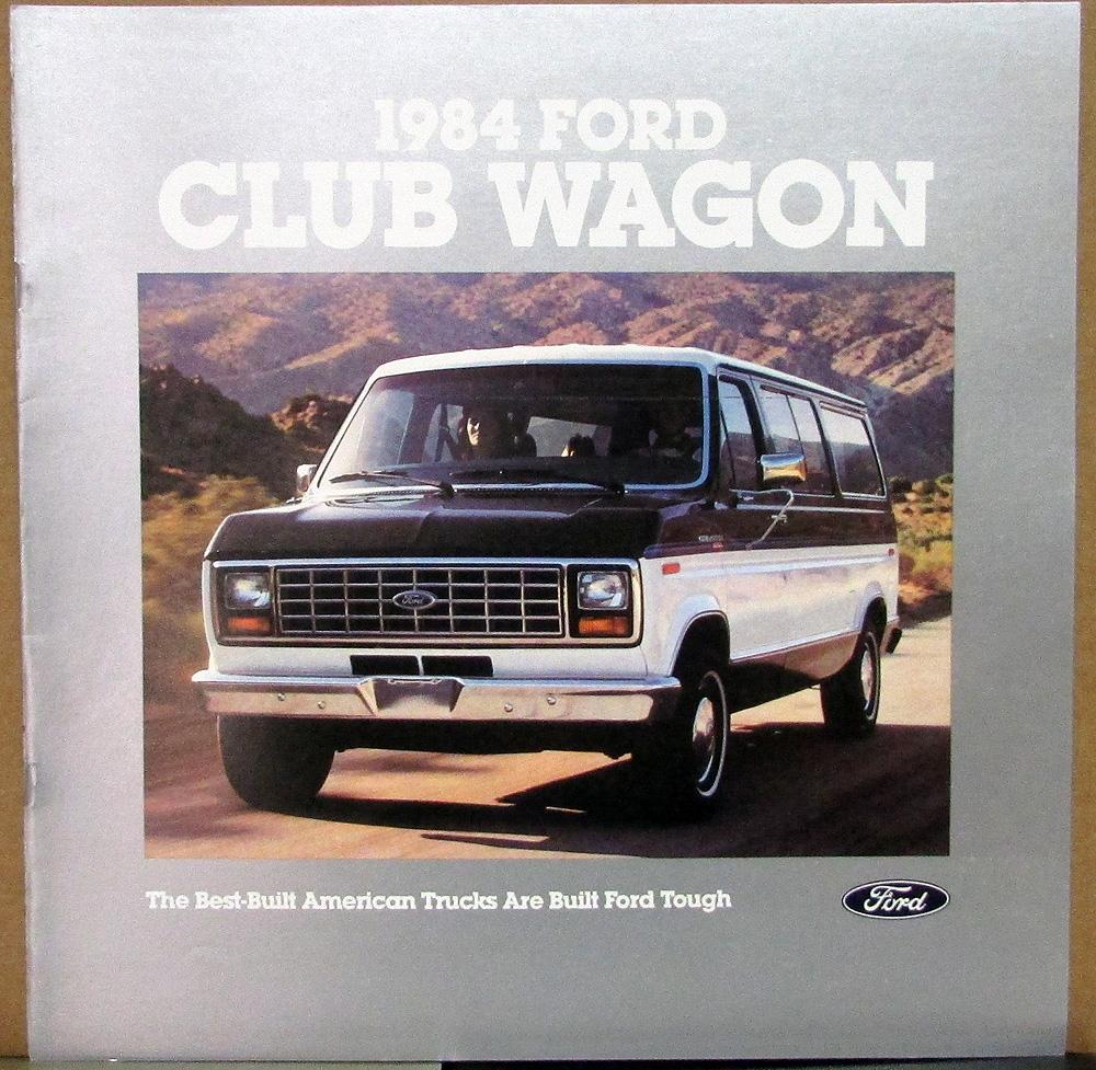1984 Ford Club Wagon XL XLT Van Truck Color Sales Brochure Original Oversized