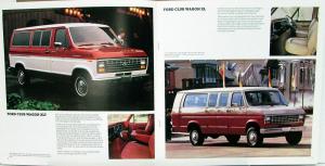 1984 Ford Club Wagon XL XLT Van Truck Color Sales Brochure Original Oversized