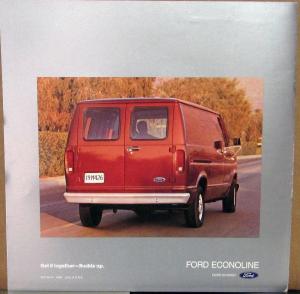 1984 Ford Econoline XL Van Color Sales Brochure Original Oversized