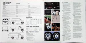 1984 Ford Econoline XL Van Color Sales Brochure Original Oversized