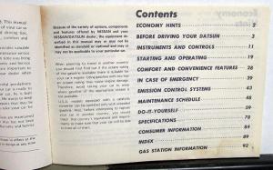 1980 Datsun 310 Owners Manual