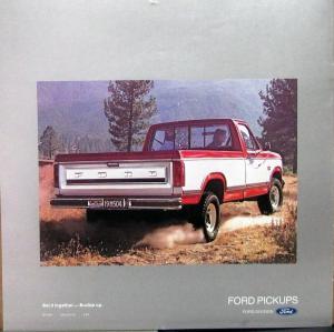 1984 Ford F Series Pickup Truck Super Crew Chassis Cab Sales Brochure Oversized