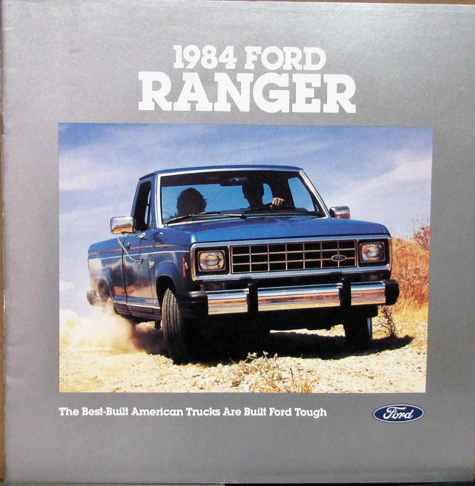 1984 Ford Ranger Pickup Truck Chassis Cab Sales Brochure Oversized Original