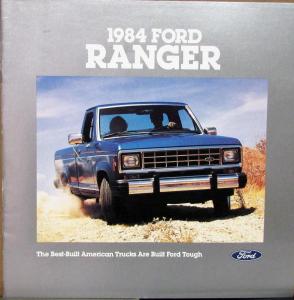 1984 Ford Ranger Pickup Truck Chassis Cab Sales Brochure Oversized Original