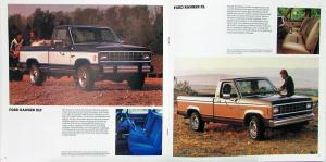 1984 Ford Ranger Pickup Truck Chassis Cab Sales Brochure Oversized Original