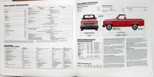 1984 Ford Ranger Pickup Truck Chassis Cab Sales Brochure Oversized Original