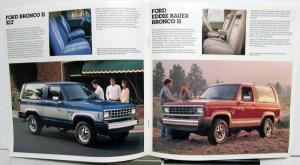 1985 Ford Bronco II XLT XLS Eddie Bauer Truck Sales Brochure Oversized Original
