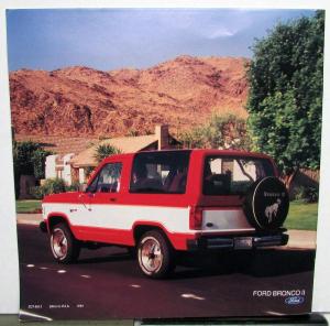 1985 Ford Bronco II XLT XLS Eddie Bauer Truck Sales Brochure Oversized Original