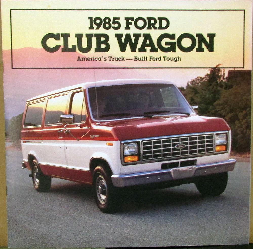 1985 Ford Club Wagon XLT XL Van Color Sales Brochure Oversized Original