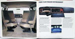 1985 Ford Club Wagon XLT XL Van Color Sales Brochure Oversized Original