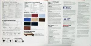 1985 Ford Club Wagon XLT XL Van Color Sales Brochure Oversized Original