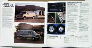 1985 Ford Club Wagon XLT XL Van Color Sales Brochure Oversized Original