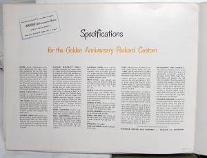 1949 Packard Golden Anniversary Custom Prestige Color Sales Brochure W/Envelope