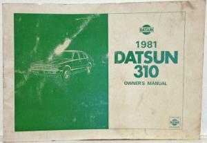 1981 Datsun 310 Owners Manual