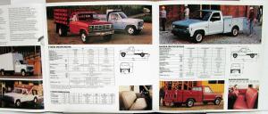 1985 Ford Chassis Cab Series E F & Ranger Truck Sales Brochure Folder Oversized