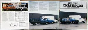 1985 Ford Chassis Cab Series E F & Ranger Truck Sales Brochure Folder Oversized