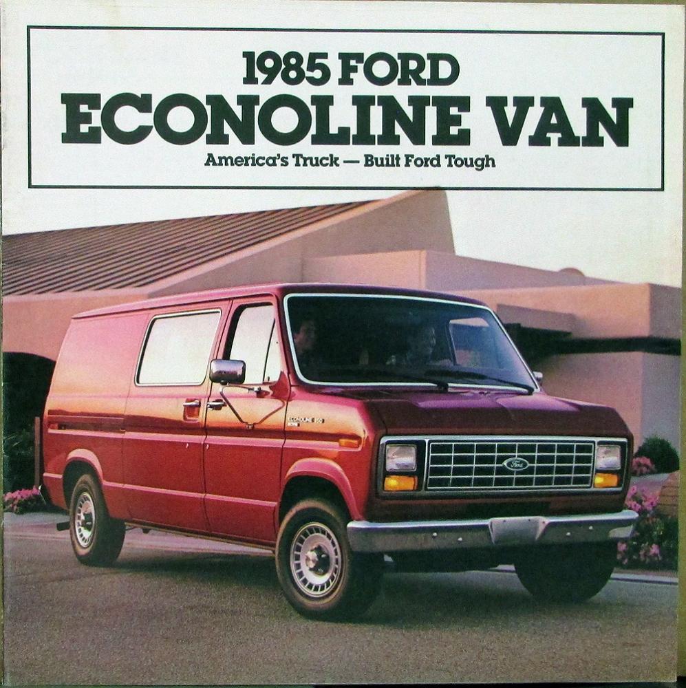 1985 Ford Econoline Environmental & XL Van Sales Brochure Original Oversized
