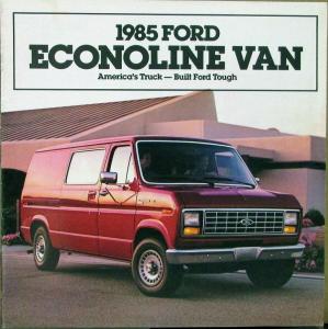 1985 Ford Econoline Environmental & XL Van Sales Brochure Original Oversized