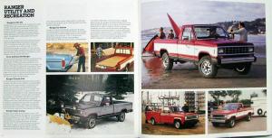 1985 Ford Ranger Pickup Truck XLT XL XLS Environmental Sales Brochure Oversized