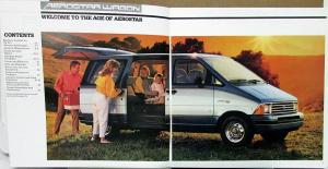 1986 Ford Aerostar XLT XL Wagon Sales Brochure Oversized