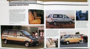 1986 Ford Aerostar XLT XL Wagon Sales Brochure Oversized