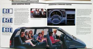 1986 Ford Aerostar XLT XL Wagon Sales Brochure Oversized