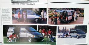 1986 Ford Aerostar XLT XL Wagon Sales Brochure Oversized