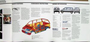 1986 Ford Aerostar XLT XL Wagon Sales Brochure Oversized