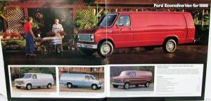 1986 Ford Econoline XL Color Sales Brochure Oversized Original