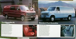 1986 Ford Econoline XL Color Sales Brochure Oversized Original