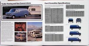 1986 Ford Econoline XL Color Sales Brochure Oversized Original