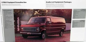 1986 Ford Econoline XL Color Sales Brochure Oversized Original