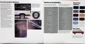 1986 Ford Econoline XL Color Sales Brochure Oversized Original